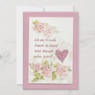 We are friends saying coloured art Flat Note Card