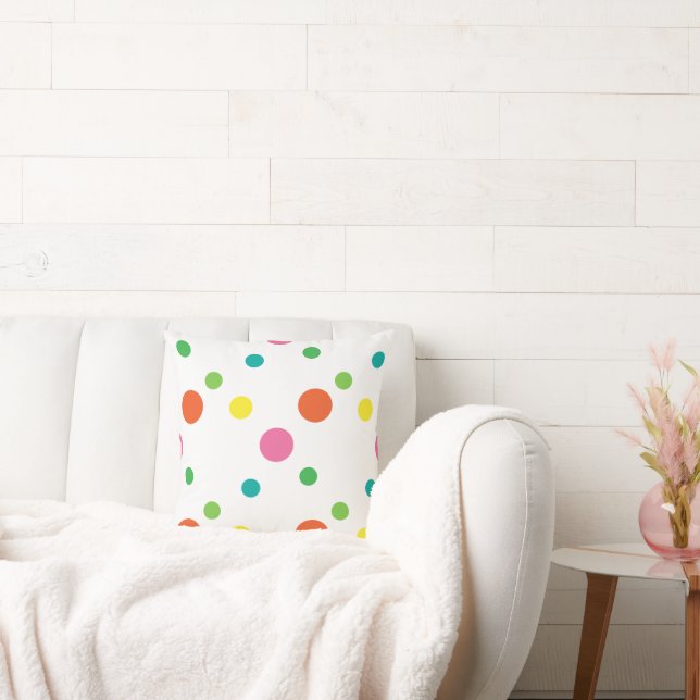 We Are Fun Polka Dots Cushion (Couch)