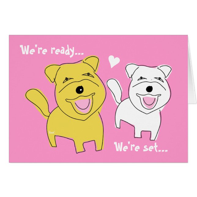 We Are Getting Married Card Westie Dog (Front Horizontal)
