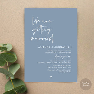 We are getting married, Modern Wedding Celebration Invitation