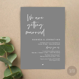 We are getting married, Modern Wedding Celebration Invitation