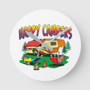 ****WE ARE HAPPY CAMPERS*** CLOCK