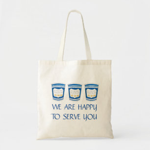 We Are Happy To Serve You NYC Greek Coffee Cup Bag