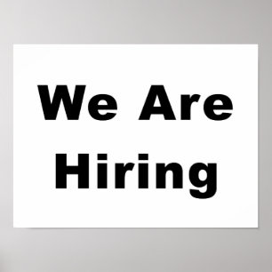 We Are Hiring Business Window Advertisement Poster