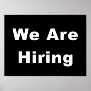 We Are Hiring Business Window Advertisement Poster