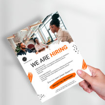 We Are Hiring Staff Custom BUSINESS logo