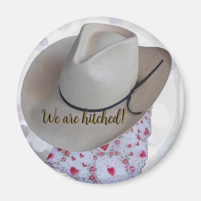  We Are Hitched Getting Hitched casual married Magnet (Front)
