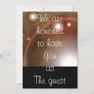 We are honoured to have You as The Guest