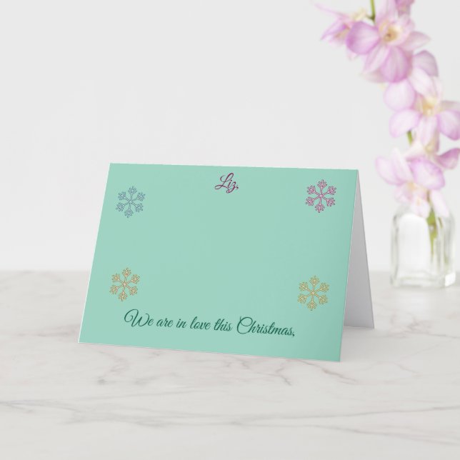 We are in Love, Girlfriend, Christmas Card (Orchid)