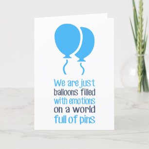 We are just balloons thank you card