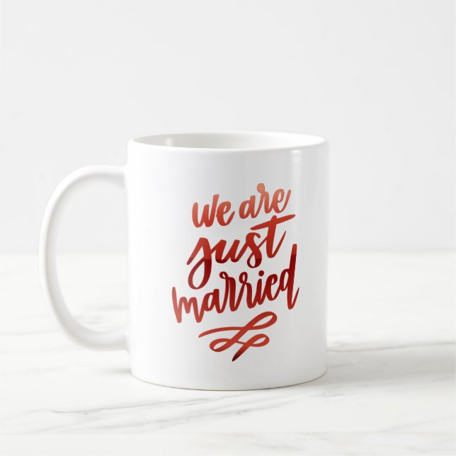 we are just married coffee mug (Left)