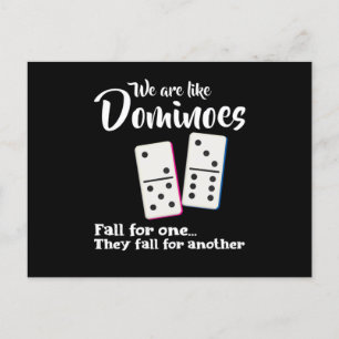 We Are Like Dominoes Tiles Puzzler Game Gift Postcard