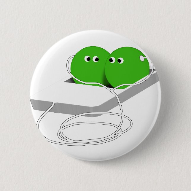 We Are Like Two Peas In A Pod 6 Cm Round Badge (Front)