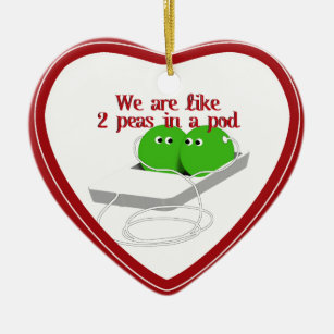 We are Like Two Peas in a Pod Ceramic Tree Decoration