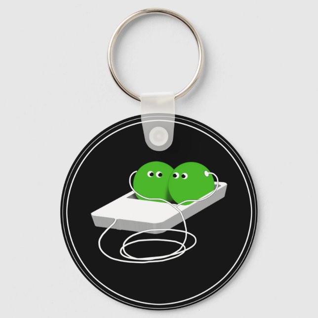 We Are Like Two Peas In A Pod Key Ring (Front)