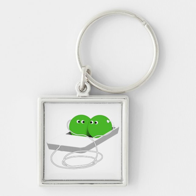 We Are Like Two Peas In A Pod Key Ring (Front)