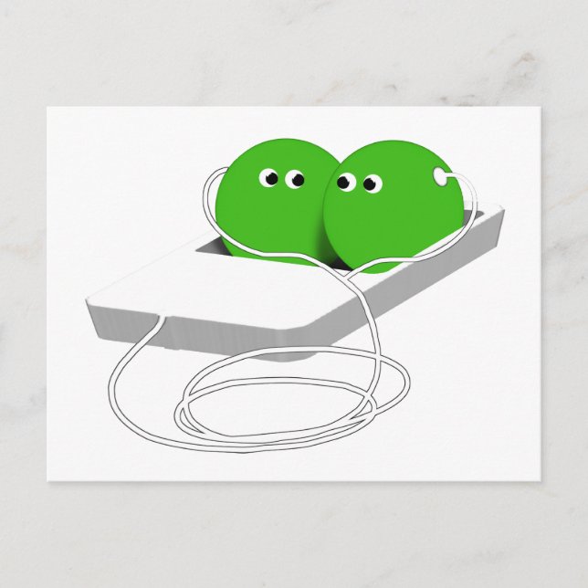We Are Like Two Peas In A Pod Postcard (Front)