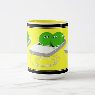 We Are Like Two Peas In A Pod Two-Tone Coffee Mug