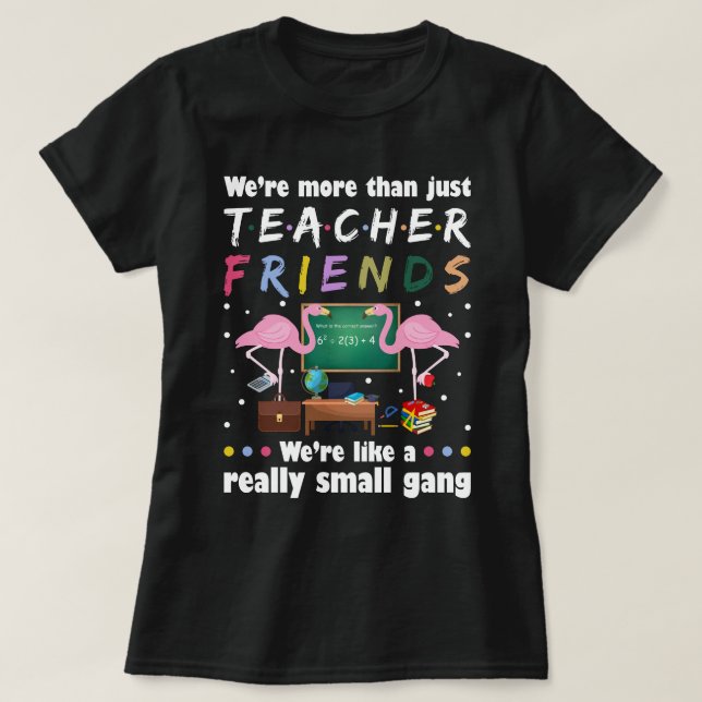 we are more than teacher friends , flamingo T-Shirt (Design Front)