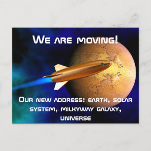 We are moving announcement postcard