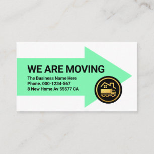 WE ARE MOVING Business Office Business Card