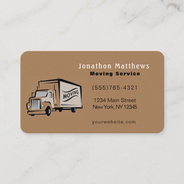 We Are Moving Company Service Business Card (Front)