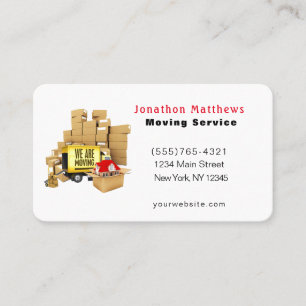 We Are Moving Company Service Business Card