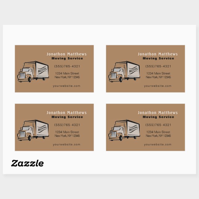 We Are Moving Trucking Boxes Packing Company Rectangular Sticker (Sheet)
