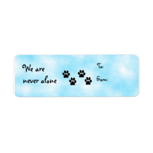 We are never alone-christmas label