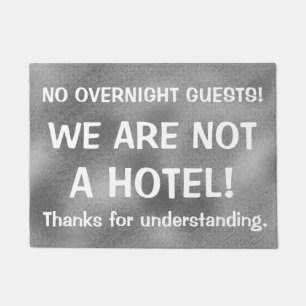 WE ARE NOT A HOTEL Rude Quote Print Funny Doormat