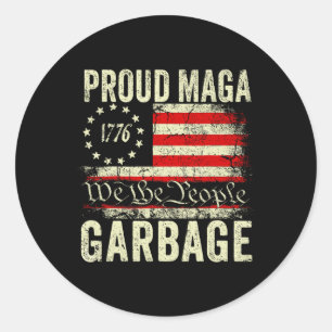 We Are Not Garbyge Vote Trump For President 2024 T Classic Round Sticker