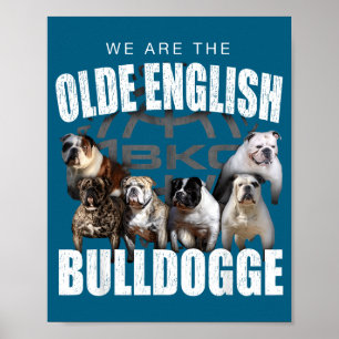 We Are Olde English Bulldogge Funny Dog Lover Sayi Poster