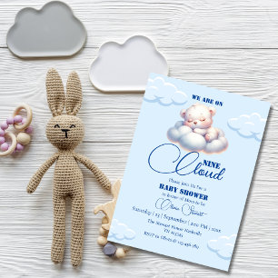 We are on cloud nine Baby Shower Invitation