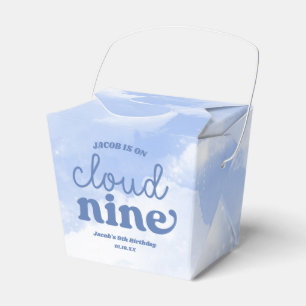 We Are On Cloud Nine Blue 9th Ninth Birthday Party Favour Box