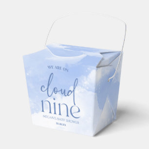 We Are On Cloud Nine Blue Baby Shower Favour Box