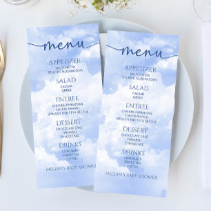 We Are On Cloud Nine Blue Baby Shower Food Menu