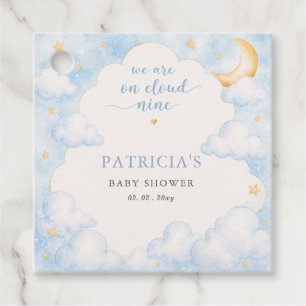 We are on Cloud Nine Boy Baby Shower Favour Tags