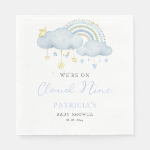 We are on Cloud Nine Boy Baby Shower  Napkin