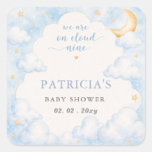 We are on Cloud Nine Boy Baby Shower