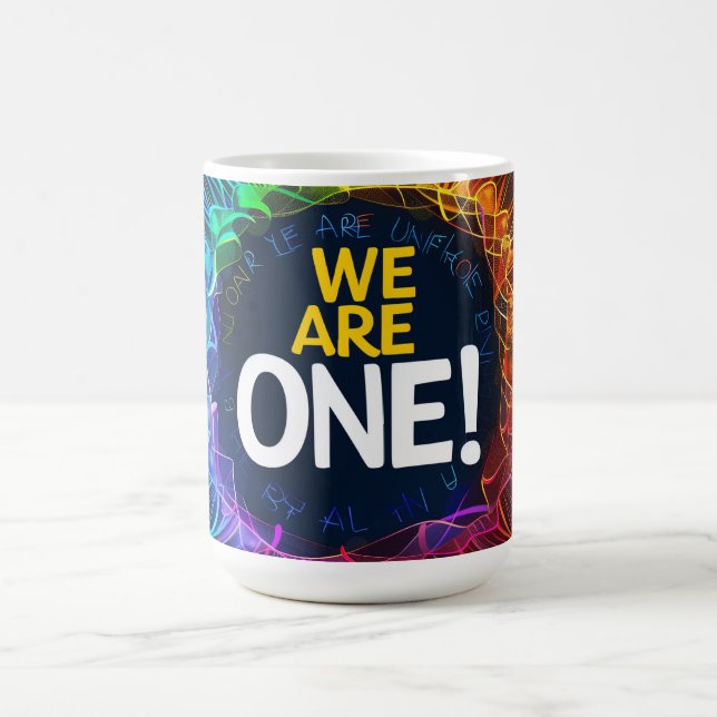 We Are One Digital Art Coffee Mug (Center)