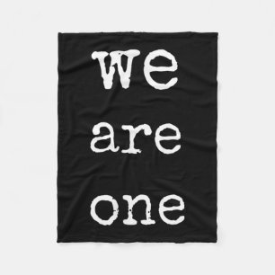 We Are One Men Graphic Insre Tee Sitive Message  Fleece Blanket