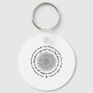 We Are One Namaste Happy Zen Yoga Meditation Manda Key Ring