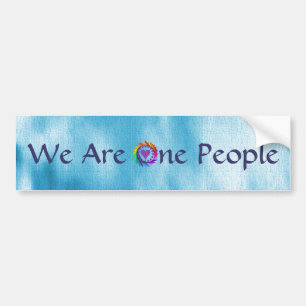We Are One People Bumper Sticker