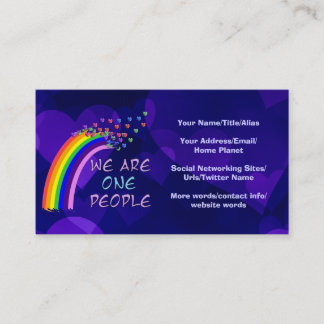 We Are One People Business Card