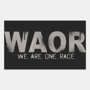 We Are One Race Rectangular Sticker
