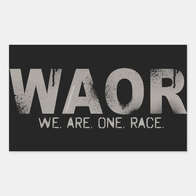 We Are One Race Rectangular Sticker (Front)