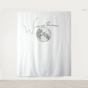 We Are Over The Moon Baby Shower Backdrop Tapestry