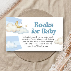 We are Over the Moon Baby Shower Books for Baby Enclosure Card