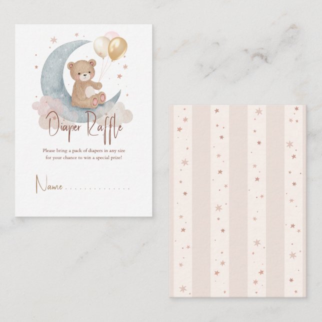 We Are Over The Moon Teddy Bear Books For Baby Card (Front/Back)