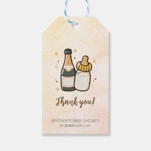 We Are Popping Bottles Baby Shower Gift Tag